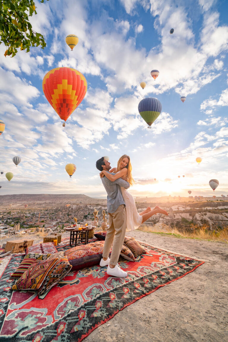 cappadocia marriage proposal in the valley