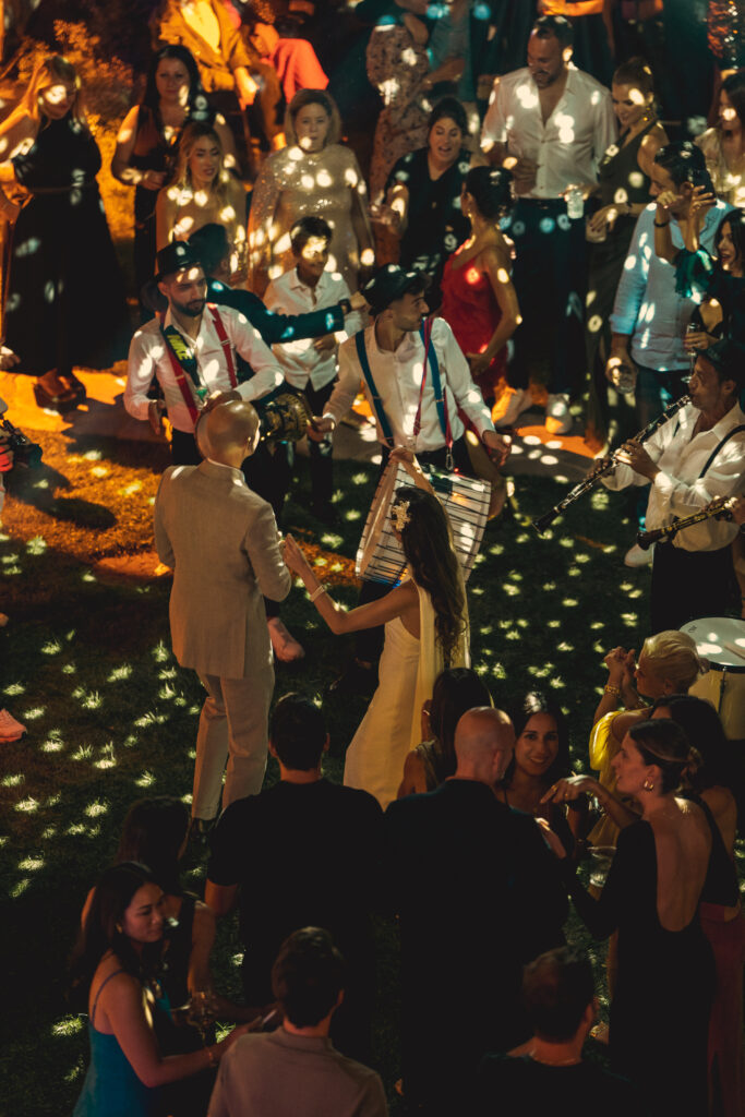 wedding celebration on terraces