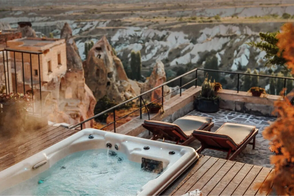kapadokya’da kışın jakuzili otel