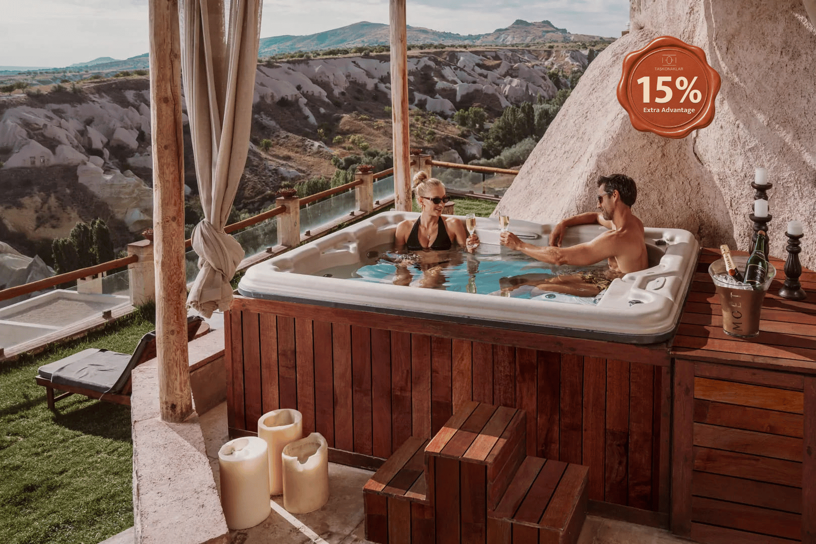 106 – Royal Queen Suite with Hot Tub on Terrace, Garden and Fireplace 106 – royal queen suite with hot tub on terrace, garden and fireplace